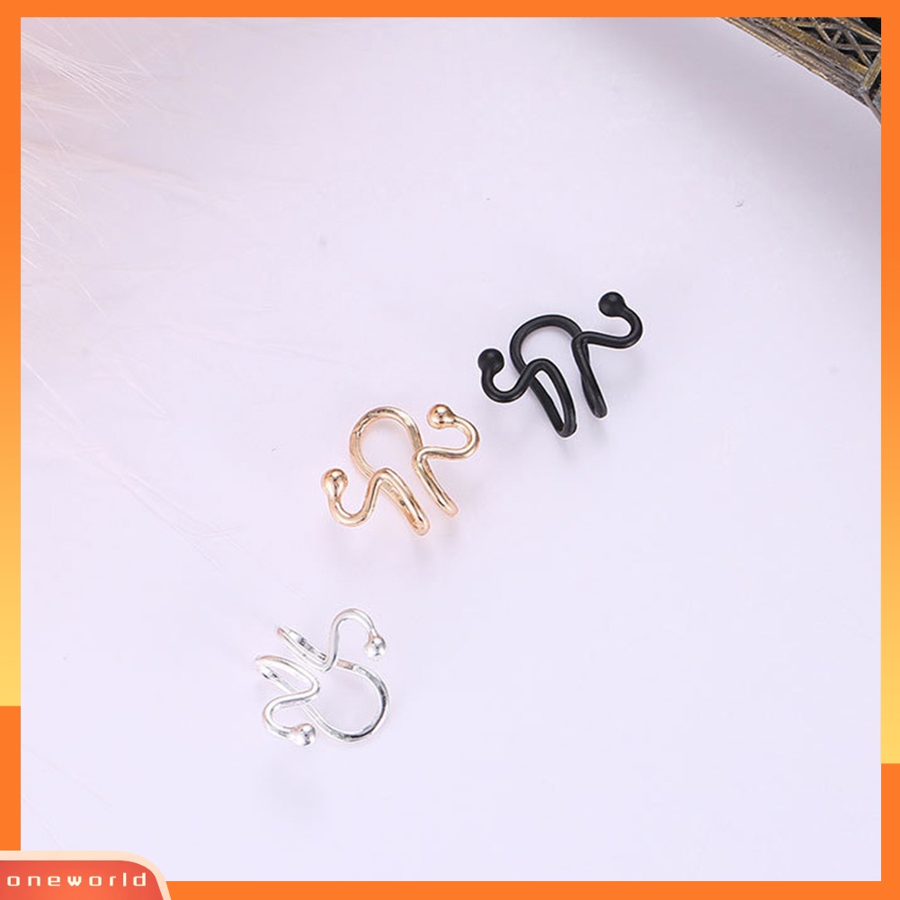 [WOD] Sederhana Wanita Geometris Curve Ear Cuff Klip Anting Tanpa Tindik Perhiasan Hadiah