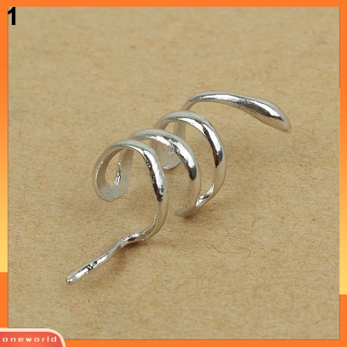 [WOD] Wanita Lady Fashion Unik Mini Ular Bentuk Telinga Manset Klip Punk Anting Perhiasan