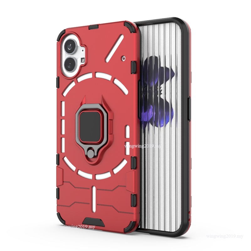 Shockproof Armor Case For Nothing Phone 1cases Stand Holder Handphone Magnet Mobil Back Cover For Nothing Phone 1fundas