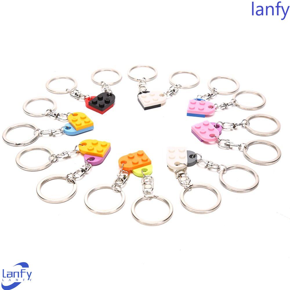 Lanfy Cinta Hati Bata Gantungan Kunci Wanita Pria Indah Hadiah Ulang Tahun Aksesoris Kunci Ornamen Untuk Pasangan Persahabatan Key Chain