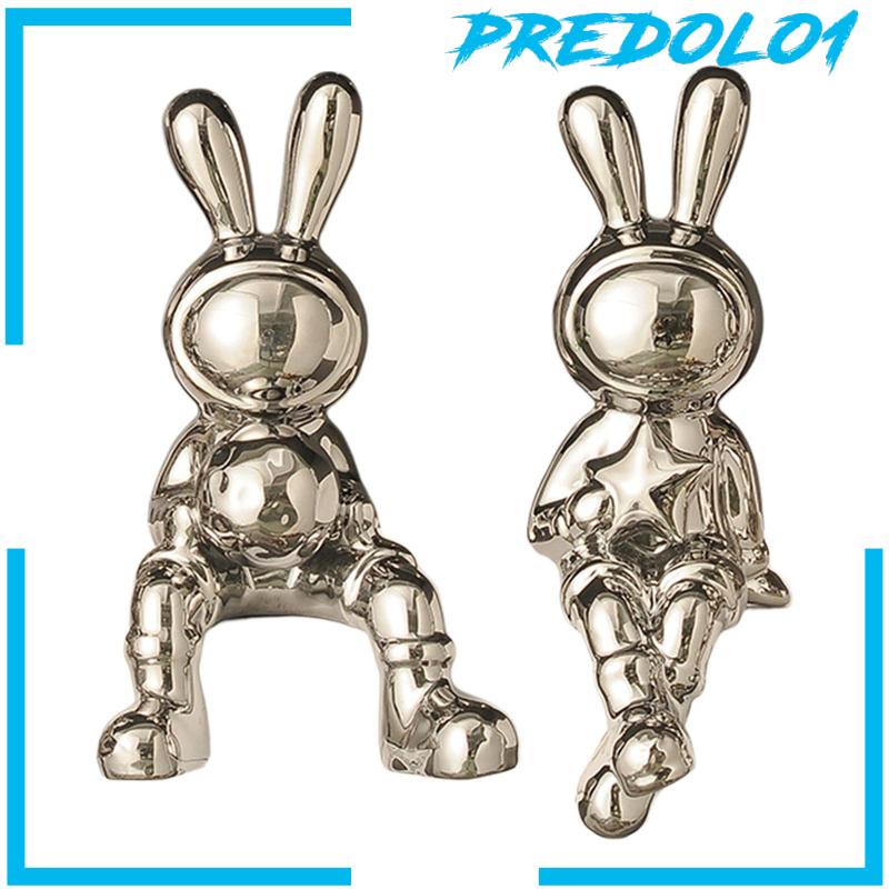 [Predolo1] Patung Kelinci Gambar Hewan Pajangan Hadiah Ulang Tahun Desktop Bunny Statues