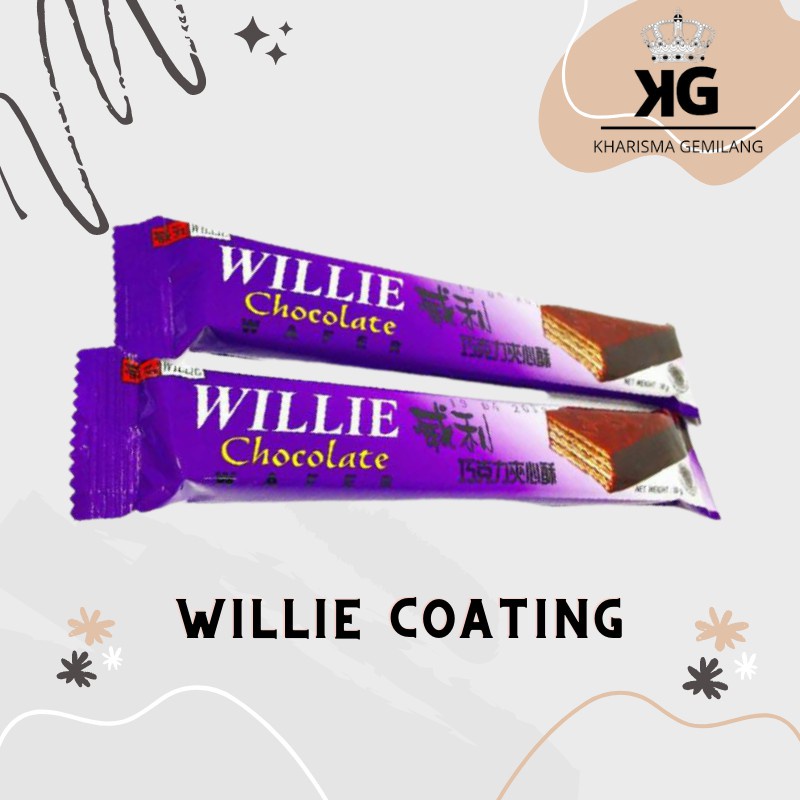 

BISKITOP - WILLIE WAFFER COATING (1 PACK 10 PCS) tebal coklatnya dan panjang biskuitnya snack anak dan dewasa