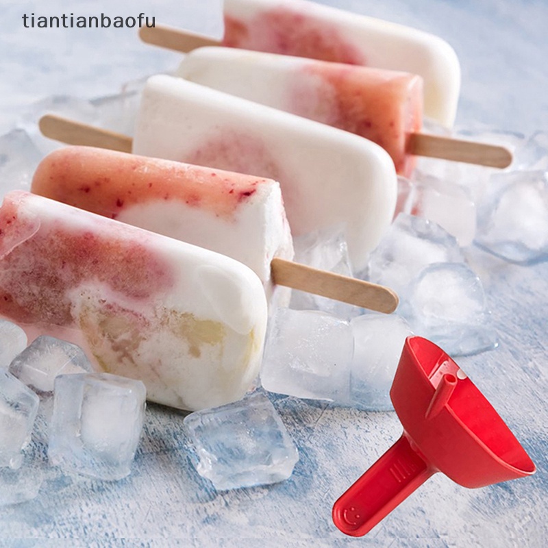 [tiantianbaofu] Tempat Es Loli Dengan Sedotan Drip Free Tempat Es Krim Anak Anti Bocor Butik Kotor