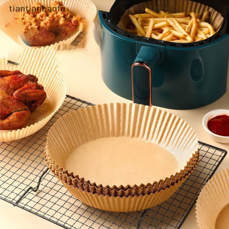 [tiantianbaofu] 25 Pcs Disposable Air Fryer Parchment Paper Baking Oil-proof Liner Non-Stick Mat Butik