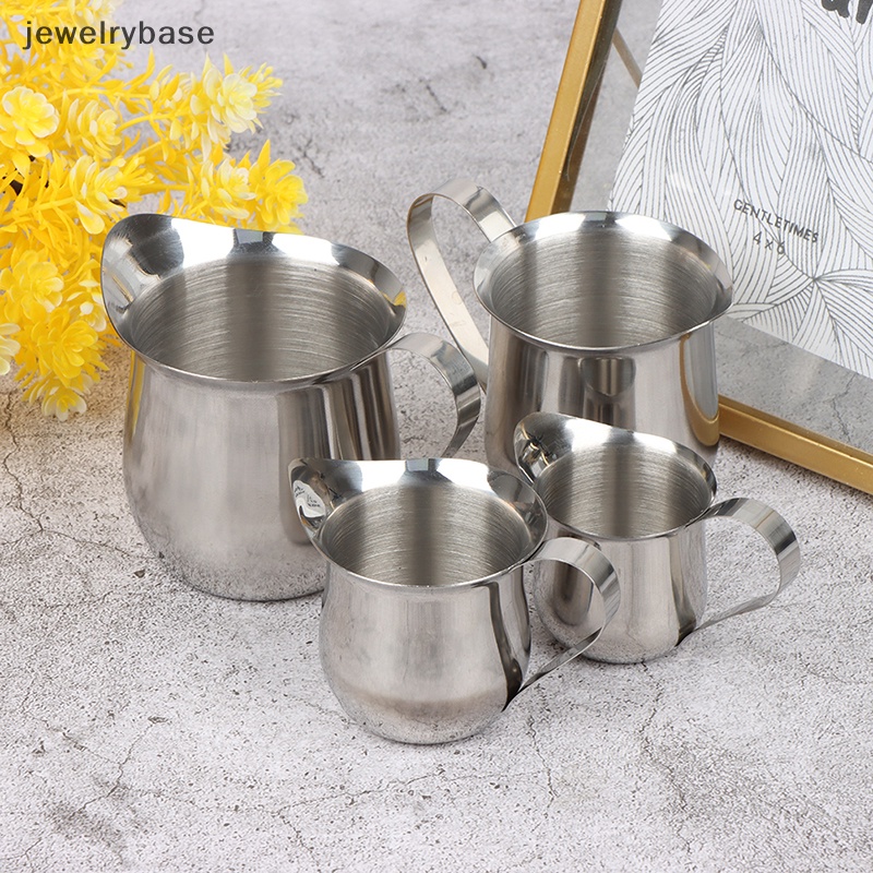 [jewelrybase] Stainless Steel Kopi Susu Frothing Jug Milk Pitcher Bentuk Pinggang Frother Cup Butik