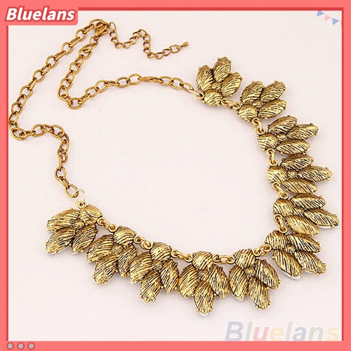 [BLS] Mewah Wanita Berlian Imitasi Mengkilap Hias Liontin Bib Kalung Rantai Pesta Perhiasan