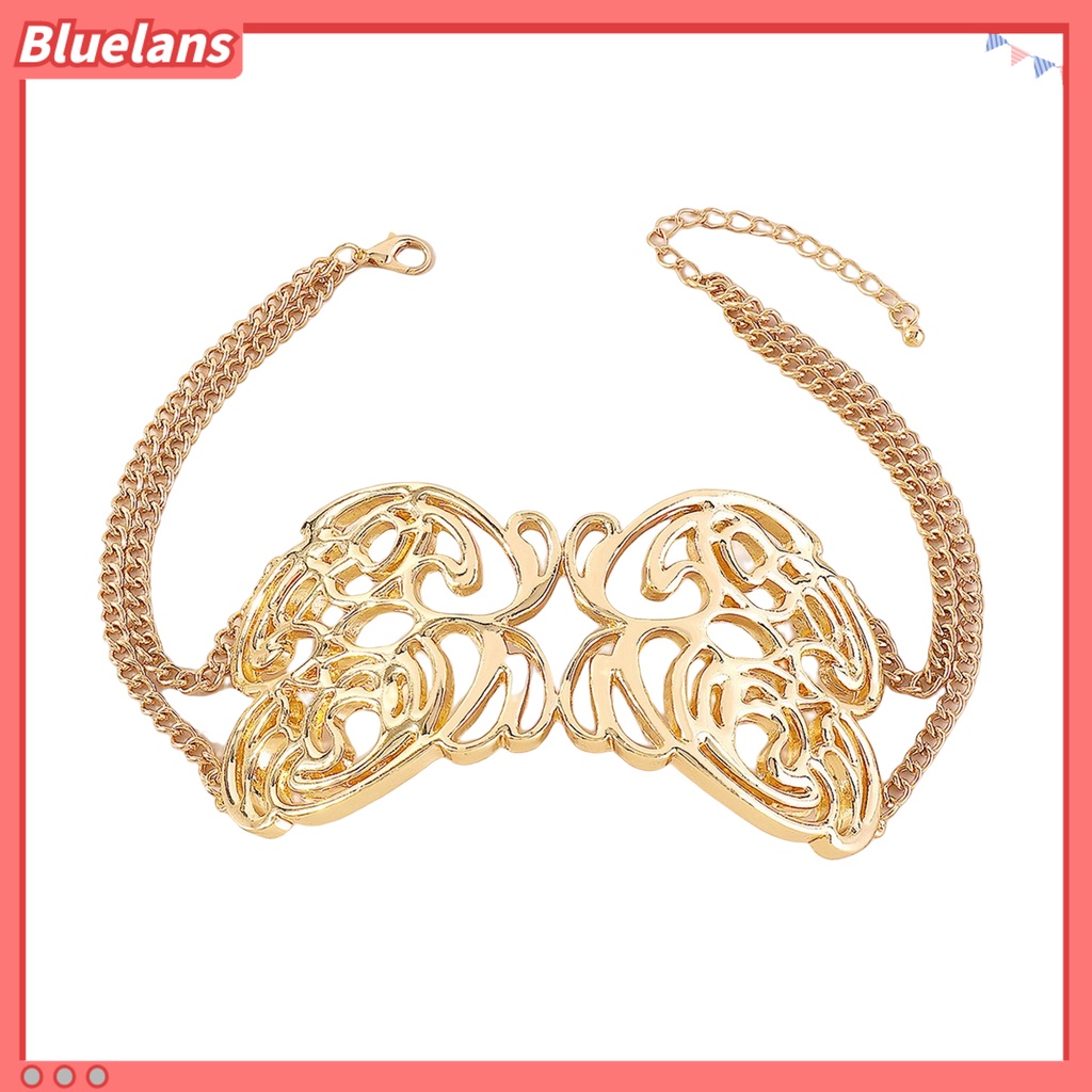 [BLS] Kalung Choker Vintage Hip Hop Shiny Letter MORE Butterfly Dekoratif Hadiah Wanita Rantai Logam Kalung Pendek Retro Perhiasan