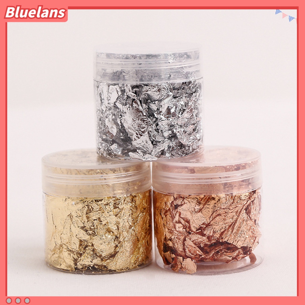 [BLM] 1botol Manicure Foil Decal Anti Luntur Multifungsi Nice-looking Nail Art Kertas Foil Warna Emas Untuk Wanita