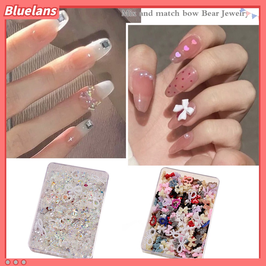 [BLM] 50g 1kotak Hiasan Kuku Dekorasi Penembus Es Permukaan Halus 3D Ikatan Simpul Manicure Glitter Dekorasi Untuk Perempuan