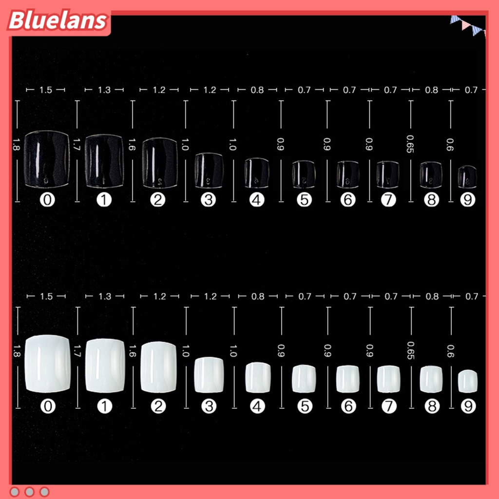 [BLM] 600pcs Tips Extension Palsu Gaya Mudah Diaplikasikan ABS Pedicure Palsu Untuk Wanita