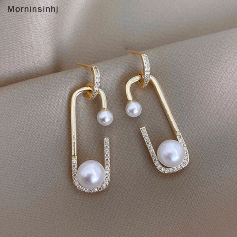 Mornin Mutiara Tidak Teratur Pin Menjuntai Anting-Anting Untuk Wanita Fashion Korea Perhiasan Pesta Anting id