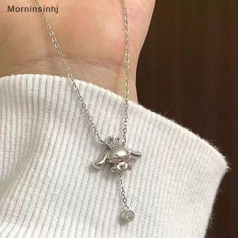 Mornin Cinnamoroll Rumbai Rantai Kalung Anime Kartun Fashion Wanita Perhiasan Wanita Kalung Liontin Dekorasi Gadis Hadiah Ulang Tahun id