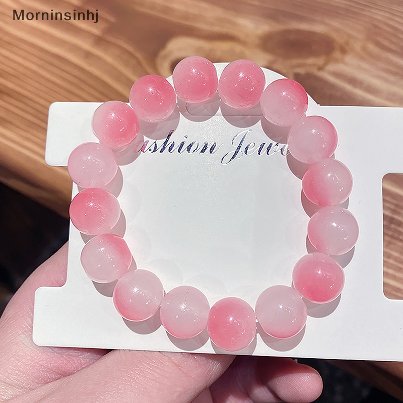 Mornin Gradual Color Beaded Bracelet Lover Girl Lilit Jarinya Lembut Dan Secara Bertahap Berubah Warna Bola Gelang Hadiah id