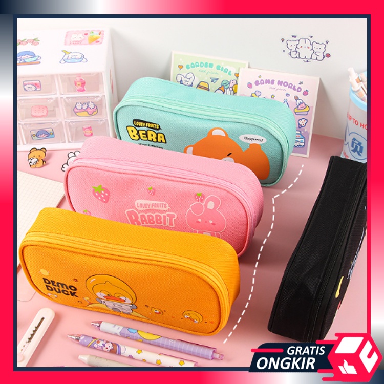 

Gratis Ongkir - S5832 Kotak Alat Tulis Korea Motif Lucu / Tempat Pensil Resleting Lucu / Pencil Case Cartoon / Tempat Pensil Model Terbaru