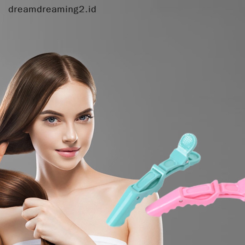 (drea) 6pcs Alat Rambut Crocodile Salon Sectioning Clamp Klip Rias Rambut Profesional //