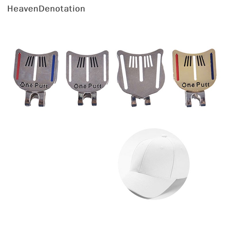 [HeavenDenotation] One Putt Desain Tanda Bola Golf plus Topi Golf Magnet Klip Penanda Golf Drop Kapal HDV