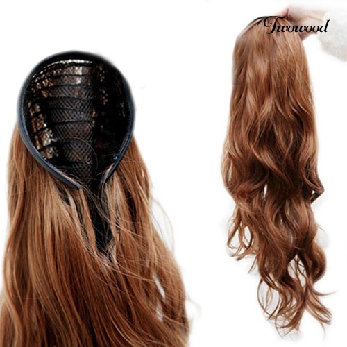 Twowood Fashion Wanita Cosplay Seksi Keriting Bergelombang Setengah Kepala Rambut Band Rambut Ekstensi Wig