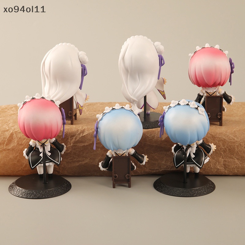 Xo 6Pcs Kehidupan Di Dunia Yang Berbeda Dari Zero Model Patung Anime Rem Apron Maid Dress Up Figure Patung Mainan Boneka Ornamen Desktop OL