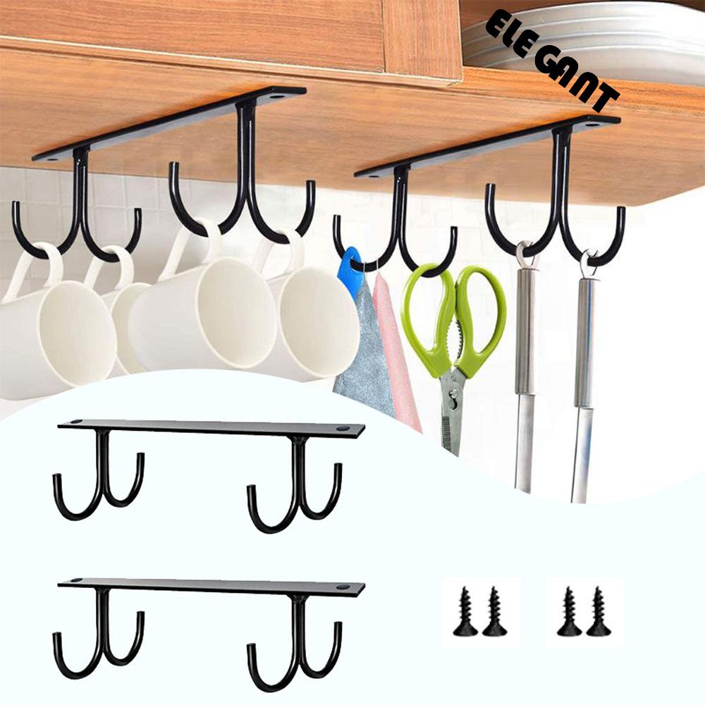 [Elegan] Gantungan Cangkir Nyaman Draining Organizer Lemari Peralatan Dapur Tempat Gelas