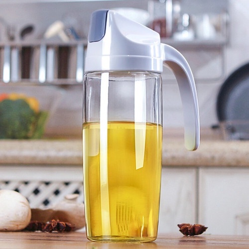 GOS -C307- AUTOMATIC No Drip Oil Bottle 630ml Botol Minyak GORENG KACA Anti Netes tumpah otomatis BOTOL MINYAK GORENG BAHAN KACA TEBAL / Botol Minyak Kecap Cuka Saus Multifungsi serbaguna