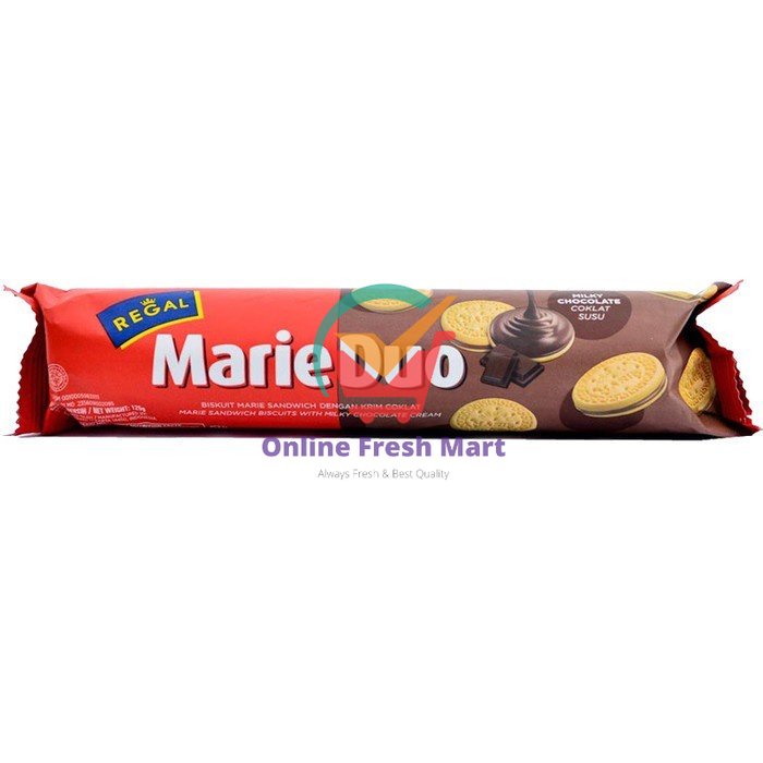 

Regal Marie Duo Cokelat Biskuit / Biskuit Marie Sandwich [100 gr] - Online Fresh Mart Denpasar