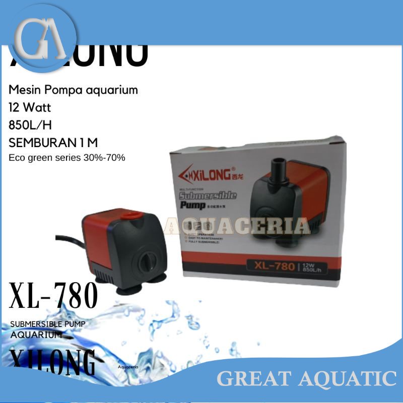 Mesin pompa Aquarium XILONG XL 780 Mesin Celup mini Tank aquarium