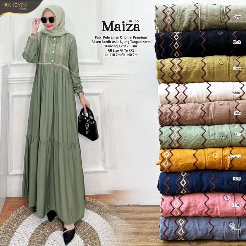 MAIZA DRESS ORI KHEYRA | Ld110 Linen Premium