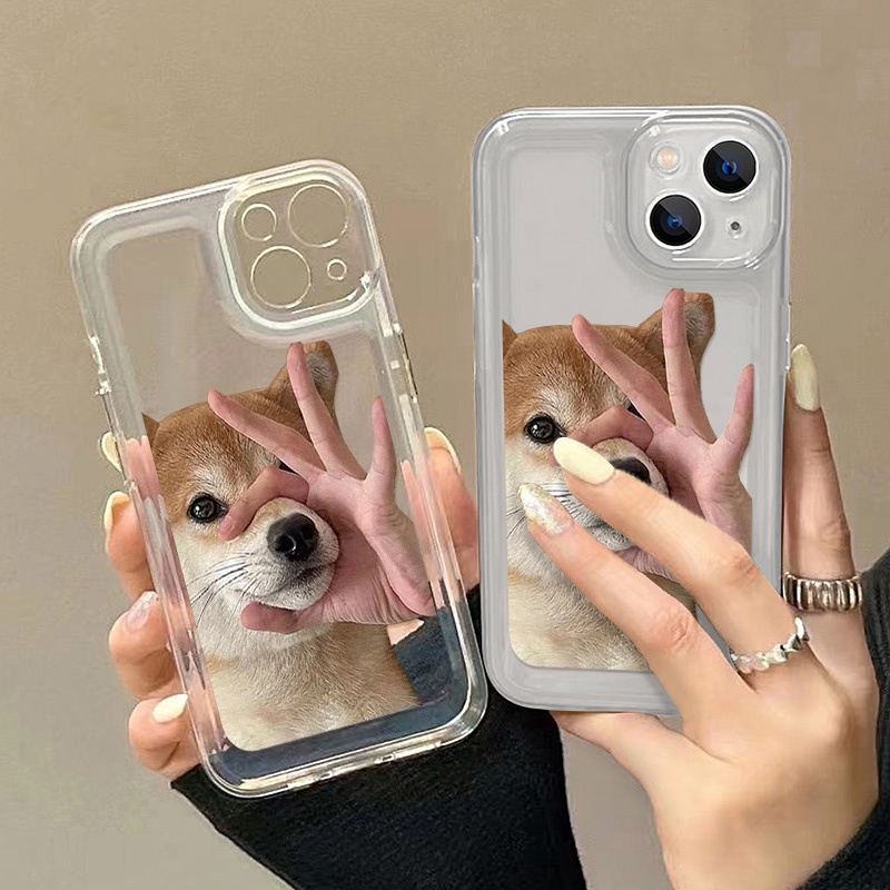 Cute Lovely Dog Case Untuk Samsung A11 EU A12 A13 A14 A10 A10S A20 A21 A22 A23 A20S A30 A02 A03 A50 A51 A52 A53 A54 A31 A32 A33 A34 A04 A73 A72 A71 S10 Akrilik Space TPU Penutup Belakang