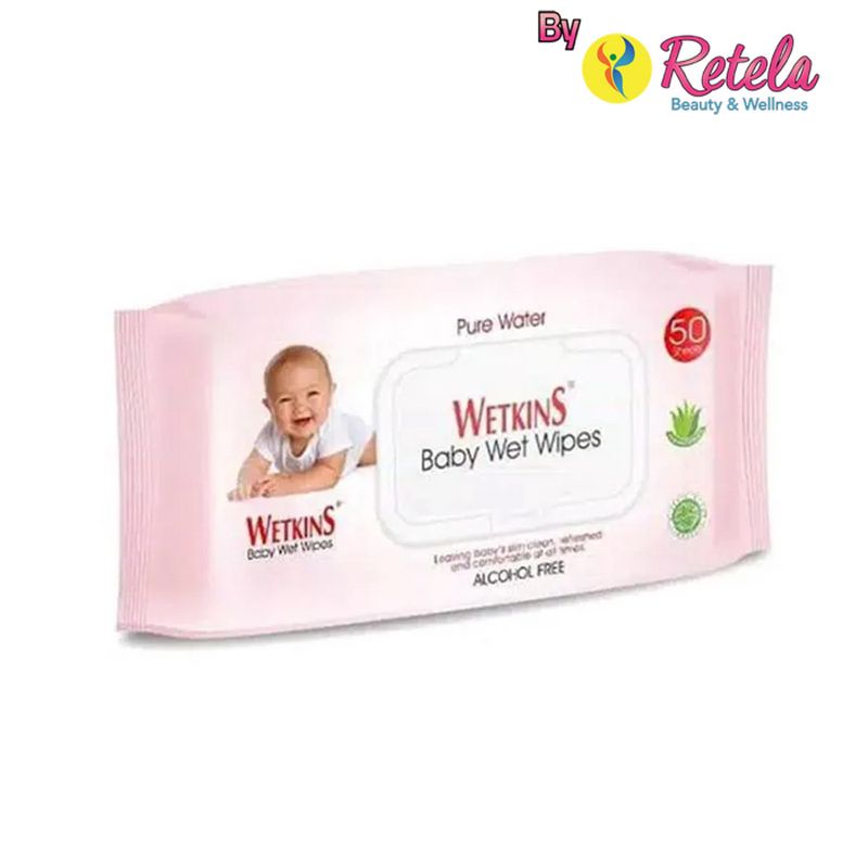 WETKINS BABY W.WIPES PINK 50`S