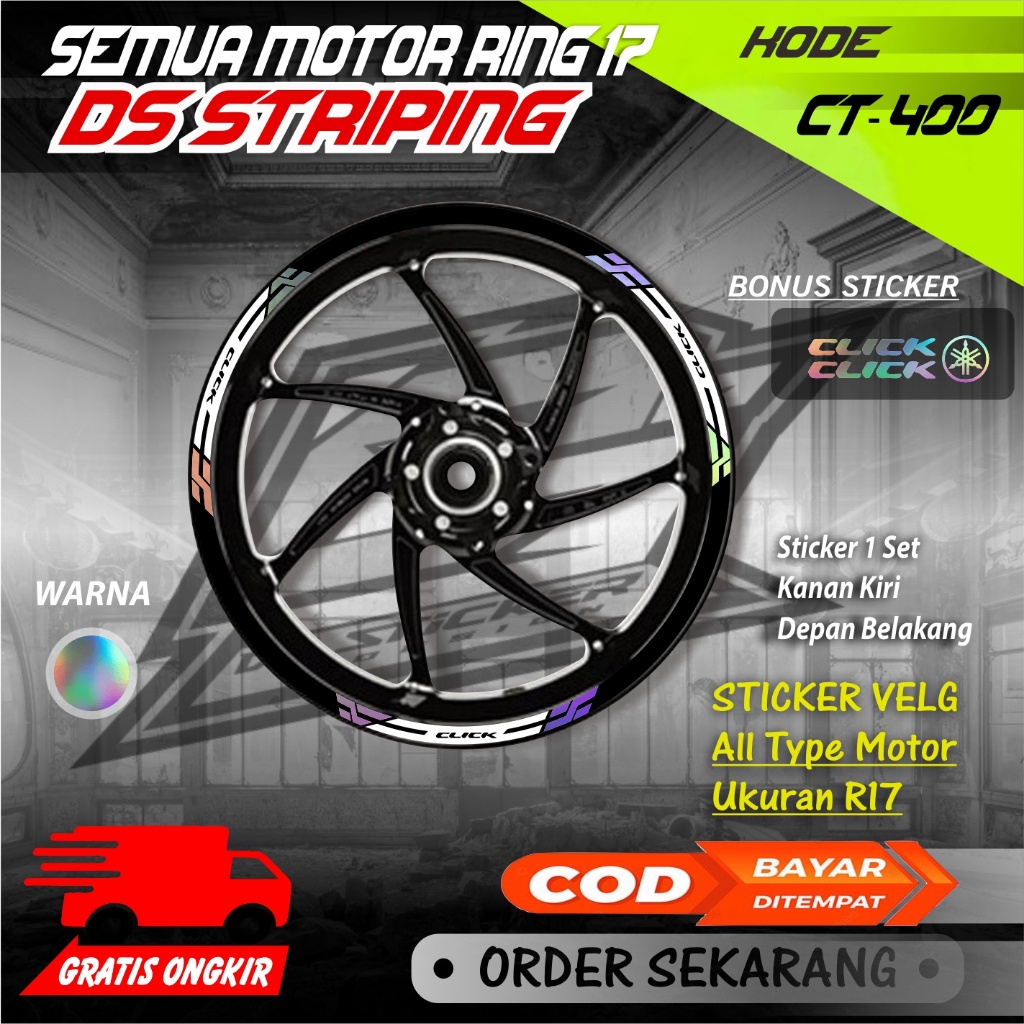 OS- Ct-400 Cutting Sticker Velg Maotor RIng 17 stiker pelek R17
