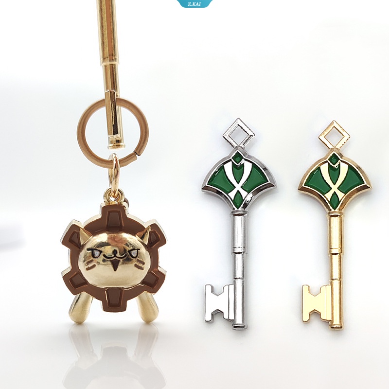 Charm Gantungan Kunci Genshin Impact Gold Silver Alhaitham Little Lion Cos Metal Genshin Impact Keychain [ZK]