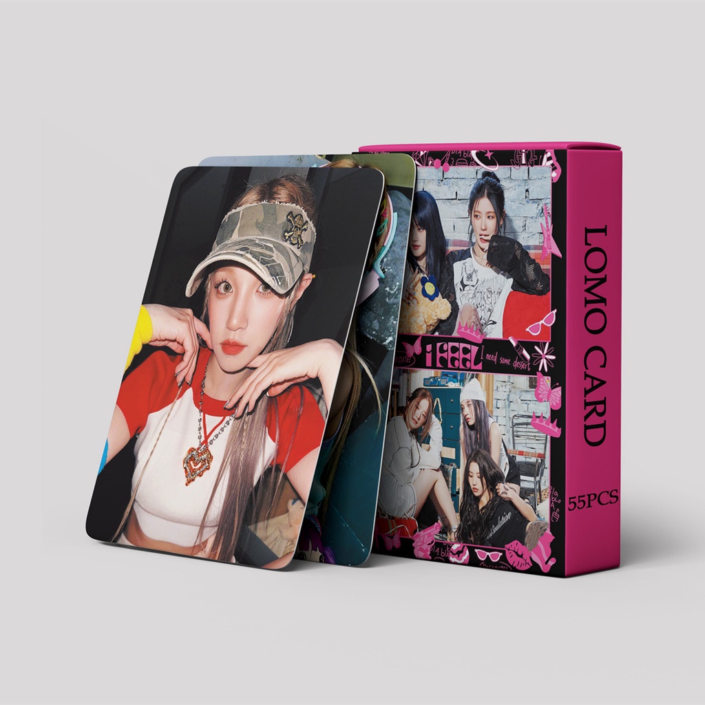 55pcs /box (G)I-DLE Album I FEEL Photocards Queencard Lomo Cards GIDLE QUEEN CARD Kpop Postcards