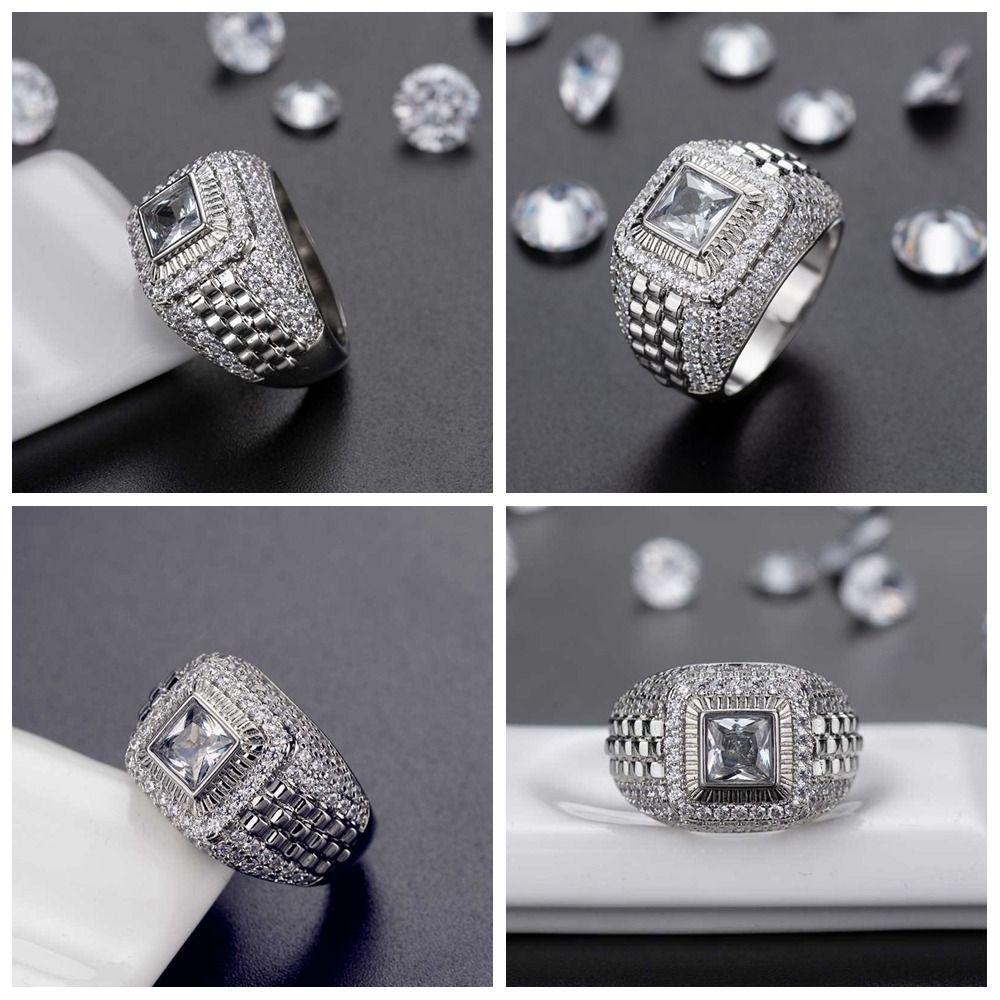 Mxbeauty Pria Cincin Emas Kepribadian Trendi Hadiah Ulang Tahun Cincin Jari Beberapa Ukuran Paduan Vintage Gaya Korea Ring