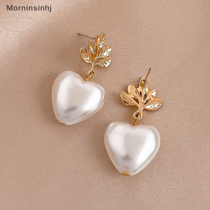 Mornin Peach Heart Leaves Pearls and A Niche Temperament Anting Desain Serbaguna Dan Canggih Sederhana Dan Modis id