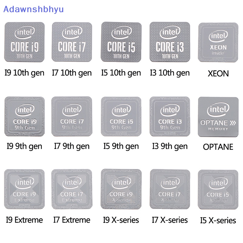 Adhyu Generasi 10 Intel Core i9 i7 i5 i3 CPU Metal Sticker Laptop Logo Stiker ID