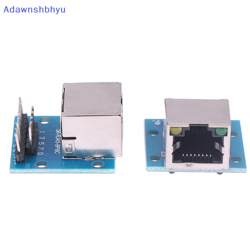 Adhyu RJ45 Network Port Adapter Kepala Kristal Female Socket Circuit Board Dengan ID Lampu