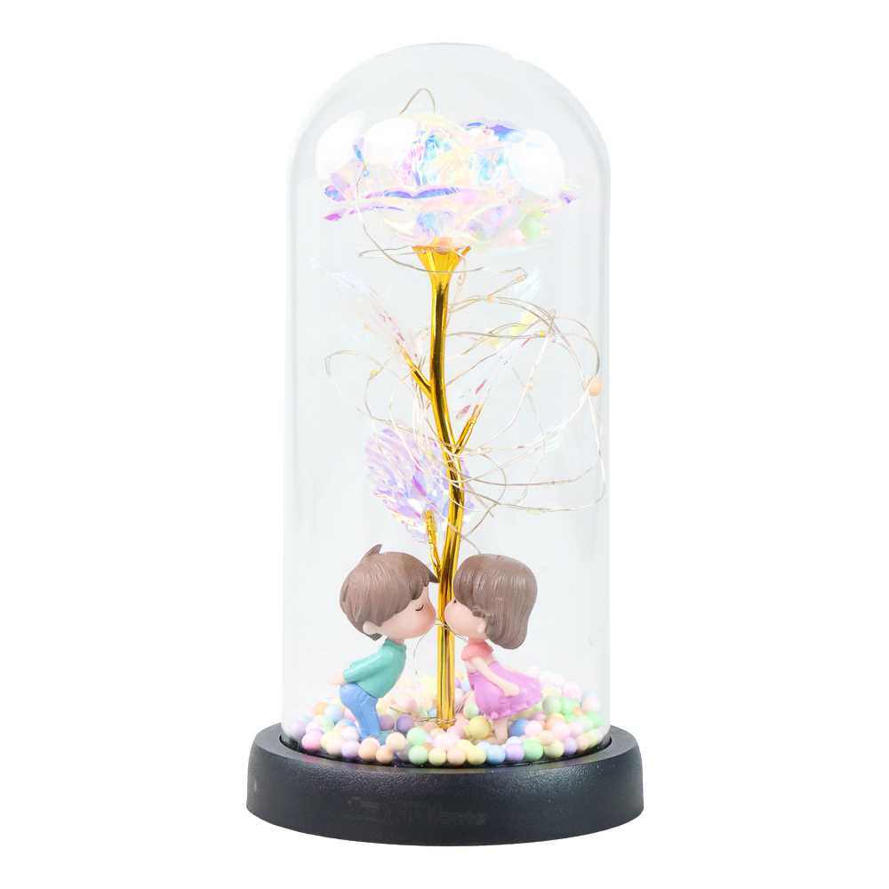 TD - LMP TaffHOME Lampu Meja Hias LED Galaxy Rose Kissing Kraft Colorful Light - MSFRG-A01