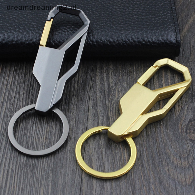 (drea) Baru Pria Kreatif Paduan Logam Keyfob Hadiah Mobil Keyring Keychain Gantungan Kunci Ring //