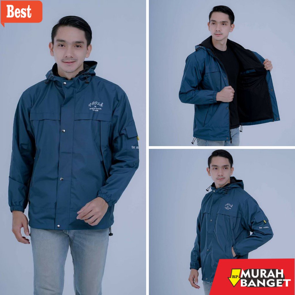Jaket parasut pria terbaru- JAKET PRIA DISTRO TERBARU THE BOJIEL / JAKET PARASUT PRIA WATERPROOF DES