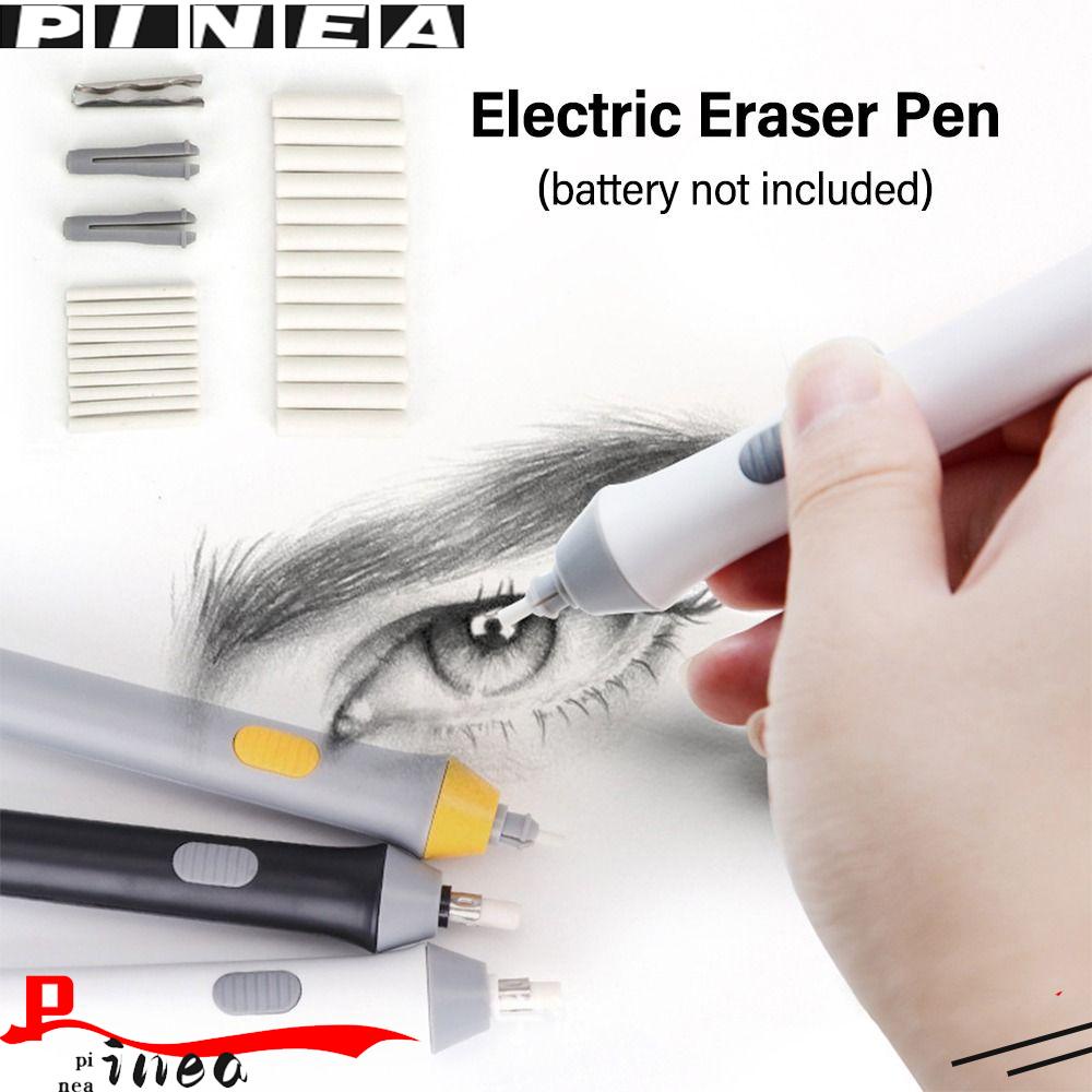 Pen Eraser Elektrik Nanas Hadiah Siswa Kit Alat Tulis Sketsa Perlengkapan