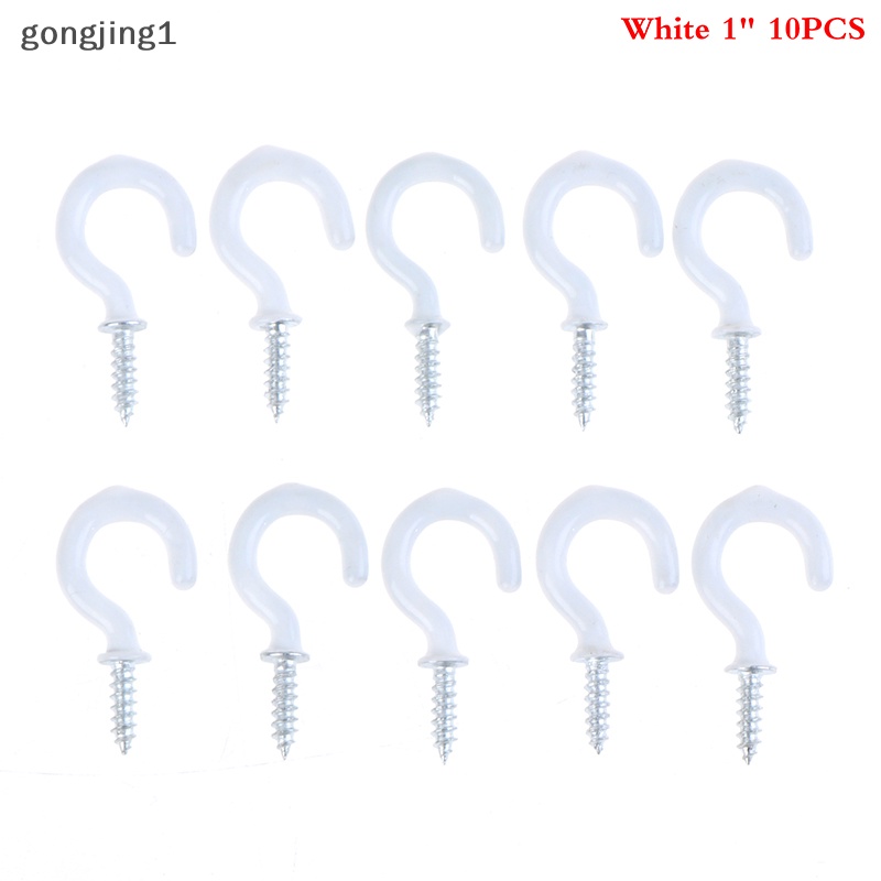 Ggg 10Pcs Mug Shouldered Hanger Cup Hooks Heavy Duty Screw-In Ceiling Hooks Cup ID