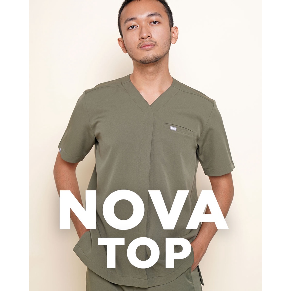 SCRB - Medical Scrubs / Baju OK / Baju Jaga / Baju Medis - Nova Top