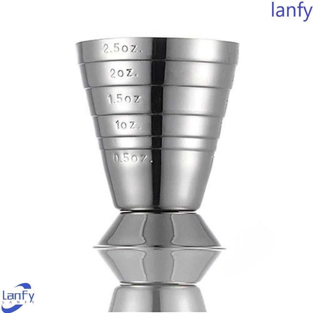 Lanfy Mug Ukur High Quality Double Measure Alat Ounce Cangkir Gelas Wine Bar Jigger