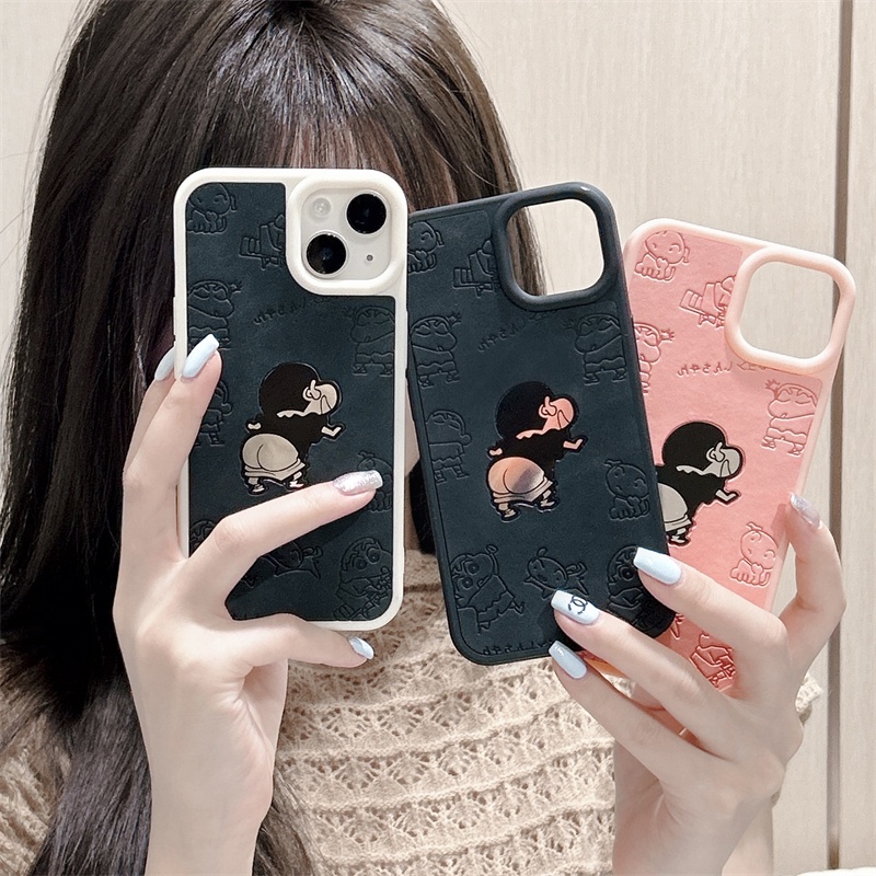 IPHONE Cover Telepon Kulit Imitasi Deluxe Cocok Untuk Iphone14 13 12 11 Pro Max Laser Karakter Kartun Anime Soft Case Casing Belakang Motif 3D