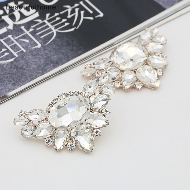 {beautifulhome} 1pc Lady Shoe Rhinestone Clip Klip Hias Wanita Sepatu Removable Charm Gesper.