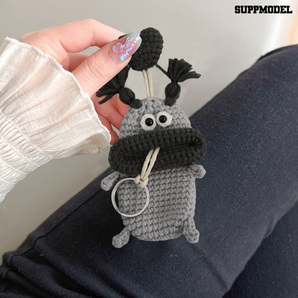 [SM] Case Kunci Kartun Sosis Mulut Rajut Tenun Tangan Anti Maling Handmade Crochet Key Fob Pelindung Kandang Perlengkapan Rumah