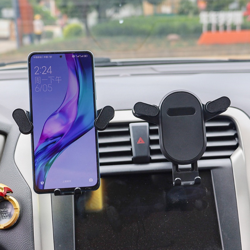 1pc Mobil Gravity Phone Holder Air Vent Hook Phone Mount Rotasi 360derajat Smart Phone Holder Auto Interior Aksesoris