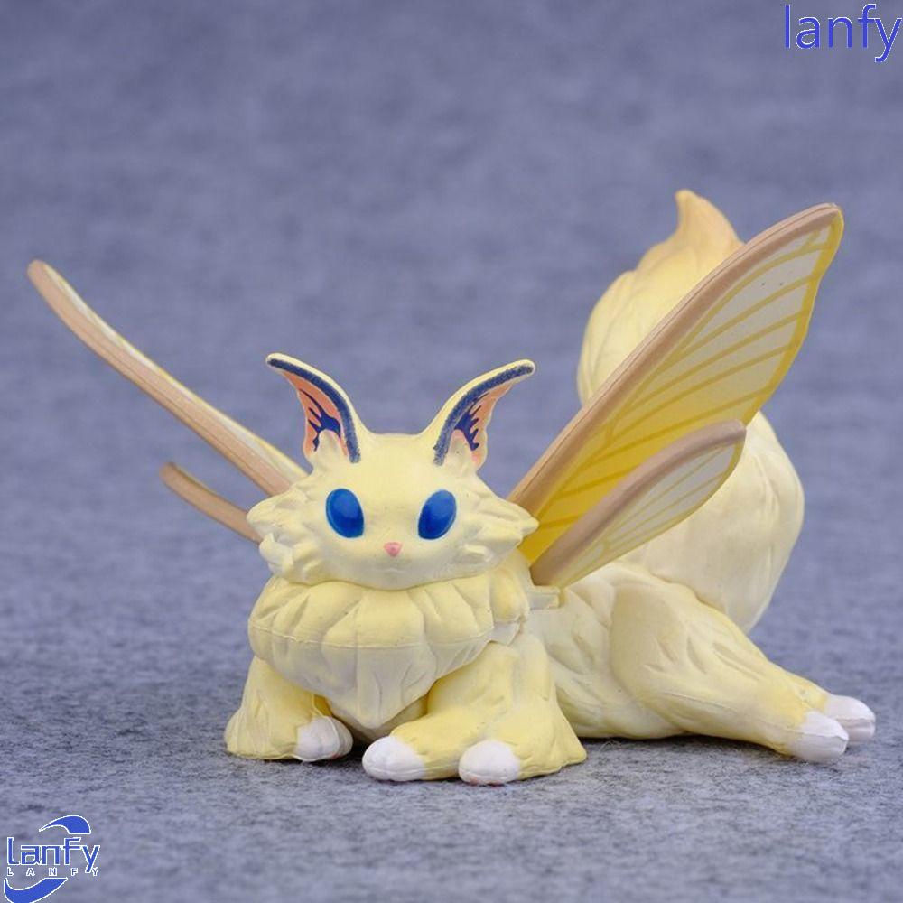 Lanfy Butterfly Figure Mainan Model Permainan Koleksi Butterfly Catsilkworm Ngengat Kucing Lucu Action Figure Mainan Kartun Catsilkworm Moth Ornamen Untuk Dekorasi Rumah