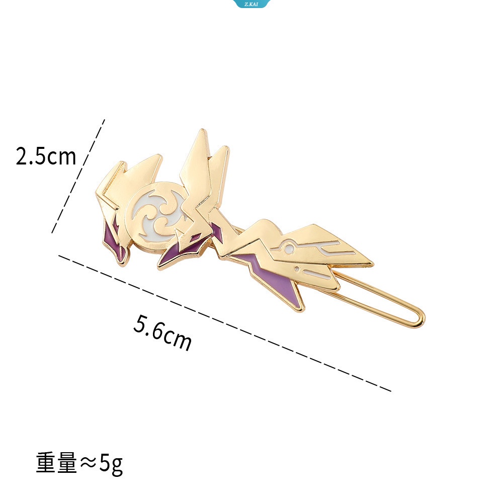 Game Genshin Impact Cosplay Klee Yaoyao Venti Zhongli Jepit Rambut Metal Hair Card Girl Hiasan Kepala Kata Klip Hadiah Ulang Tahun Anak Perempuan [ZK]