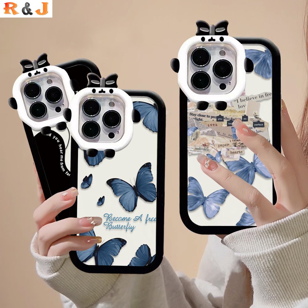 Butterfly Case Samsung A14 A04 A04E A04S A13 A03 A03S A23 A22 A21S A12 A02S A11 A51 A30 A50 A30S M23 A52 M12 A32 4G A52 A53 Silikon Lembut Sarung Telepon